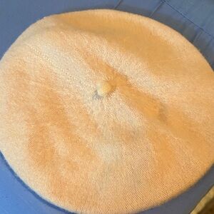Cream Beret Hat